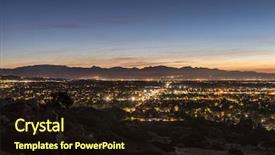  Presentation with people of los angeles - Slides having valley view the san gabriel background and a  colored foreground
