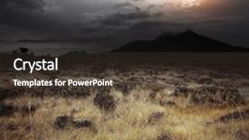  Presentation with grass dark - Slide set consisting of valley with grass and rocks background and a tawny brown colored foreground