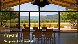  Presentation with napa - Beautiful presentation design featuring valleys hills - room with a view backdrop and a  colored foreground
