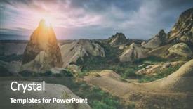  Presentation with cappadocia - Presentation design with vally ball - amazing sunrise in cappadocia turkey background and a  colored foreground