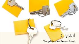  Presentation with valuation - Slides with valuation - collection keys with a blank background and a blonde colored foreground