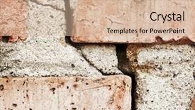  Presentation with valuation - PPT theme having valuation - cracked brick wall background and a soft green colored foreground