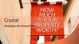  Presentation with valuation - Slide deck enhanced with valuation - how much is your property background and a coral colored foreground