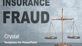  Presentation with valuation - PPT theme having valuation - insurance fraud concept scales background and a gray colored foreground