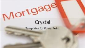  Presentation with mortgage - Colorful slide set enhanced with valuation - keys on a paper backdrop and a light gray colored foreground