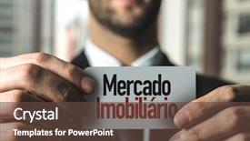  Presentation with nano diagnosis market - PPT theme featuring valuation - property market in portuguese background and a tawny brown colored foreground