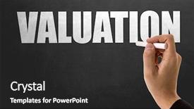  Presentation with valuation - Cool new PPT theme with valuation backdrop and a dark gray colored foreground