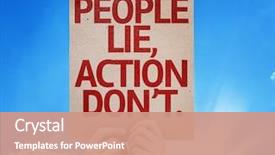  Presentation with people - Presentation theme featuring true value - people lie action don't card background and a coral colored foreground