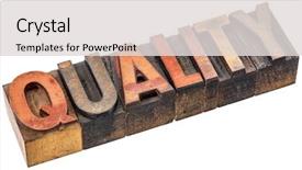  Presentation with quality of work life - Slide set featuring high value - quality word abstract background and a light gray colored foreground