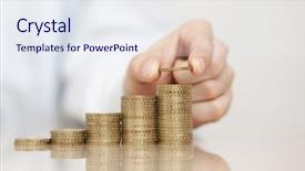  Presentation with value added tax - Presentation theme consisting of value added tax - rising stack of coins background and a sky blue colored foreground