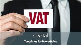  Presentation with value added tax - Presentation featuring value added tax - vat background and a ocean colored foreground