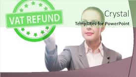  Presentation with value added tax - PPT layouts featuring value-added-tax-vat-return background and a mint green colored foreground