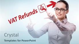  Presentation with vat - Slide set enhanced with value-added-tax-vat-return background and a sky blue colored foreground