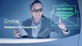  Presentation with value added tax - PPT layouts having value-added-tax-vat-return background and a teal colored foreground