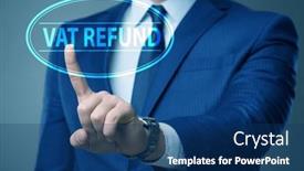  Presentation with vat - Presentation theme with value-added-tax-vat-return background and a ocean colored foreground