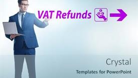  Presentation with vat - PPT theme featuring value-added-tax-vat-return background and a light blue colored foreground