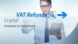  Presentation with vat - Slides with value-added-tax-vat-return background and a sky blue colored foreground
