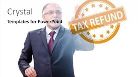  Presentation with vat - PPT theme having value-added-tax-vat-return background and a white colored foreground