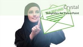  Presentation with value added tax - Presentation theme enhanced with value-added-tax-vat-return background and a soft green colored foreground