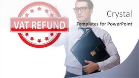  Presentation with vat - PPT theme with value-added-tax-vat-return background and a white colored foreground
