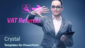  Presentation with value added tax - Slide set consisting of value-added-tax-vat-return background and a ocean colored foreground