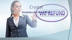  Presentation with vat - Presentation theme enhanced with value-added-tax-vat-return background and a sky blue colored foreground