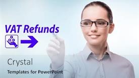  Presentation with value added tax - PPT theme with value-added-tax-vat-return background and a light blue colored foreground