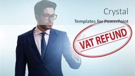  Presentation with value added tax - Presentation theme consisting of value-added-tax-vat-return background and a sky blue colored foreground