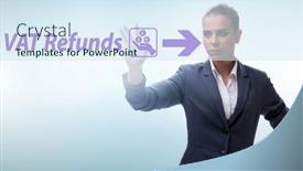  Presentation with vat - Slide deck having value-added-tax-vat-return background and a sky blue colored foreground
