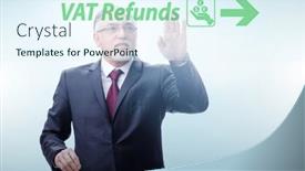  Presentation with value added tax - Slides enhanced with value-added-tax-vat-return background and a sky blue colored foreground