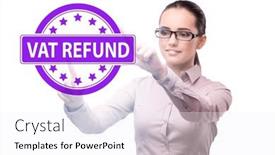  Presentation with vat - Slide set featuring value-added-tax-vat-return background and a white colored foreground