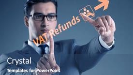  Presentation with value added tax - Slide set enhanced with value-added-tax-vat-return background and a ocean colored foreground