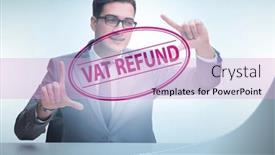  Presentation with value added tax - Presentation design enhanced with value-added-tax-vat-return background and a lavender colored foreground