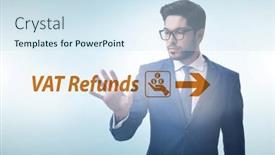  Presentation with value added tax - Slide deck with value-added-tax-vat-return background and a sky blue colored foreground