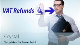  Presentation with vat - Presentation consisting of value-added-tax-vat-return background and a light blue colored foreground