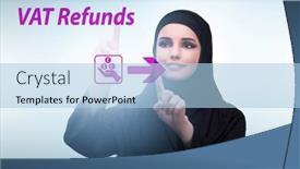  Presentation with value added tax - Slides consisting of value-added-tax-vat-return background and a light blue colored foreground