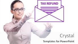  Presentation with vat - Presentation theme featuring value-added-tax-vat-return background and a white colored foreground
