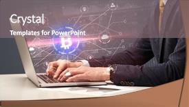  Presentation with global laptop - Amazing PPT layouts having creating value - hand checking on laptop global backdrop and a gray colored foreground