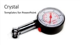  Presentation with automobile engineering - Presentation theme having value engineering - automobile manometer isolated on white background and a white colored foreground