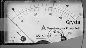  Presentation with voltmeter - Theme having value engineering - close-up of an vintage ancient background and a light gray colored foreground