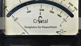  Presentation with voltmeter - PPT theme consisting of value engineering - vintage ancient voltmeter background and a light gray colored foreground