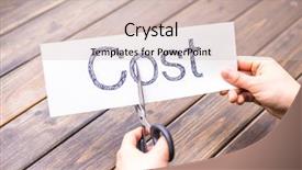  Presentation with cost cut - Audience pleasing slides consisting of value reduction sign - cut paper with word cost backdrop and a lemonade colored foreground