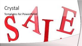  Presentation with octopus on isolated white - Colorful slide deck enhanced with value reduction sign - sale isolated on white backdrop and a  colored foreground