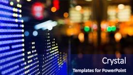  Presentation with hong kong stock market - Slide set having hong kong stock market price background and a black colored foreground