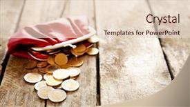  Presentation with euro - Presentation with metal cost - open red purse and euro background and a lemonade colored foreground