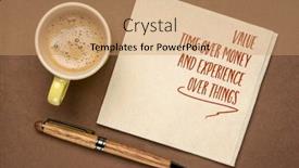  Presentation with personal development - Presentation theme enhanced with value-time-over-money background and a coral colored foreground