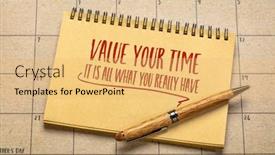  Presentation with business value - Presentation theme consisting of value-your-time background and a yellow colored foreground