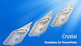  Presentation with banknotes - Slides featuring values formation - american one hundred dollar banknotes background and a cobalt blue colored foreground