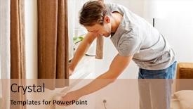  Presentation with body temperature measurement - Amazing presentation theme having valves - young man changing temperature backdrop and a coral colored foreground