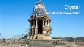  Presentation with india temple - Amazing PPT layouts having vamana temple brahma temple javari backdrop and a teal colored foreground